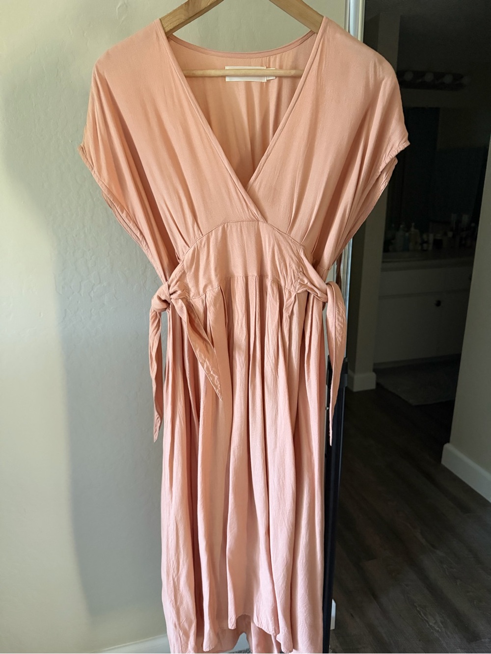 Saffron Lane The Rumi Robe Dress Peach S/M Boho Naternity - Picture 2 of 8